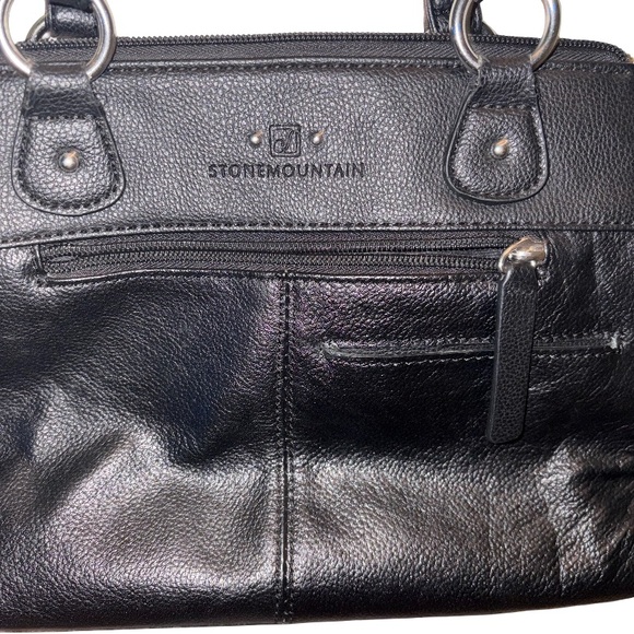 EUC Black Leather Shoulder Bag - Picture 3 of 6